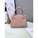 Hermes Kelly Mini Retourne Bag Clemence Leather Pink High