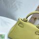 Hermes Kelly Mini Retourne Bag Clemence Leather Mustard High