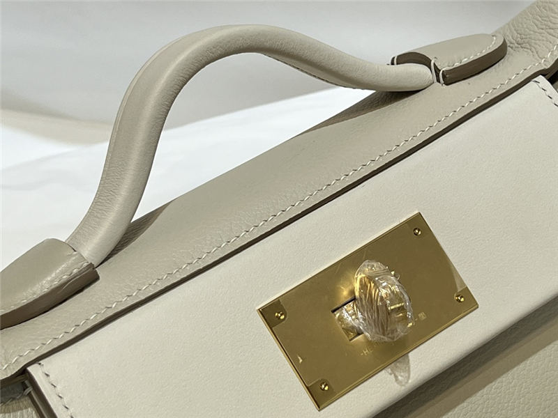 Hermes 2424 Mini Bag EVE Leather WAX White High