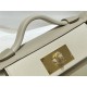 Hermes 2424 Mini Bag EVE Leather WAX White High