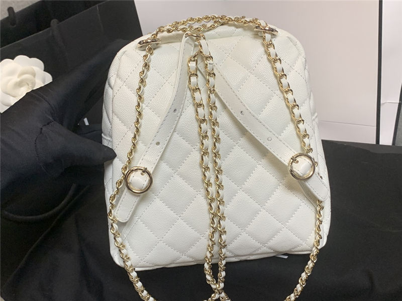 Chanel Backpack Calfskin Gold-Tone Metal A0004 High