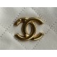 Chanel DRAWSTRING BAG Calfskin & Gold-Tone Metal AS2985 White High