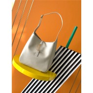 LE 5 À 7 SUPPLE SMALL HOBO BAG LEATHER White High