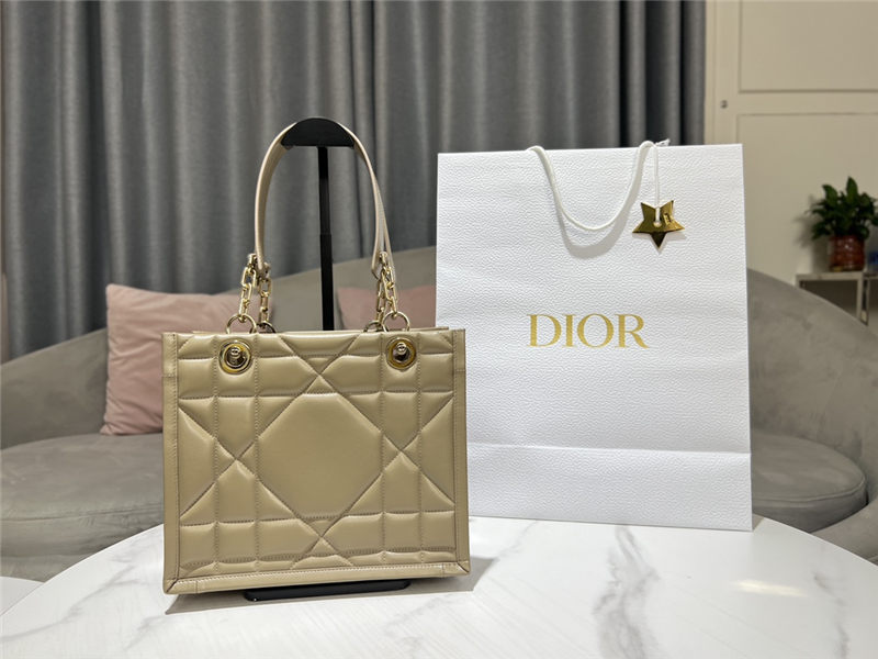 SMALL DIOR ESSENTIAL TOTE BAG Archicannage Calfskin High