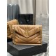 LOULOU PUFFER MEDIUM BAG IN QUILTED LAMBSKIN Gold-Tone Caramel High