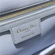 MEDIUM Dior CARO BAG Quilted Macrocannage Gold Metal Calfskin Blue High