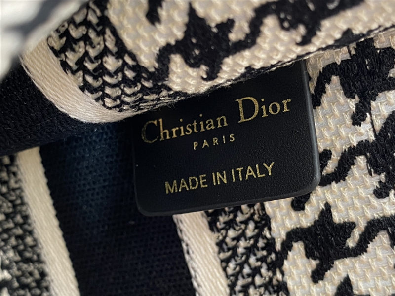 MINI Dior BOOK TOTE Macro Houndstooth Embroidery High