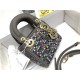 MICRO LADY Dior BAG Metallic Canvas Embroidered with Multicolor Crystals Top