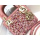 MICRO LADY Dior BAG Metallic Canvas Embroidered with Multicolor Crystals Top