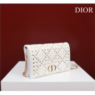 MEDIUM Dior CARO BAG Lucky Star Cannage Lambskin White High