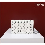 MEDIUM Dior CARO BAG Lucky Star Cannage Lambskin White High