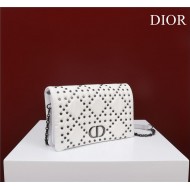 MEDIUM Dior CARO BAG Lucky Star Cannage Lambskin White High