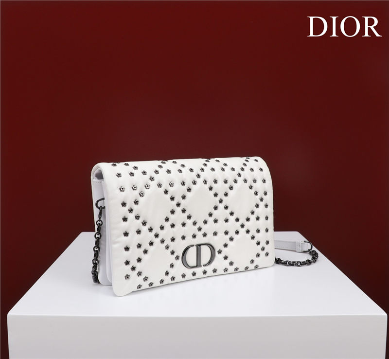 MEDIUM Dior CARO BAG Lucky Star Cannage Lambskin White High