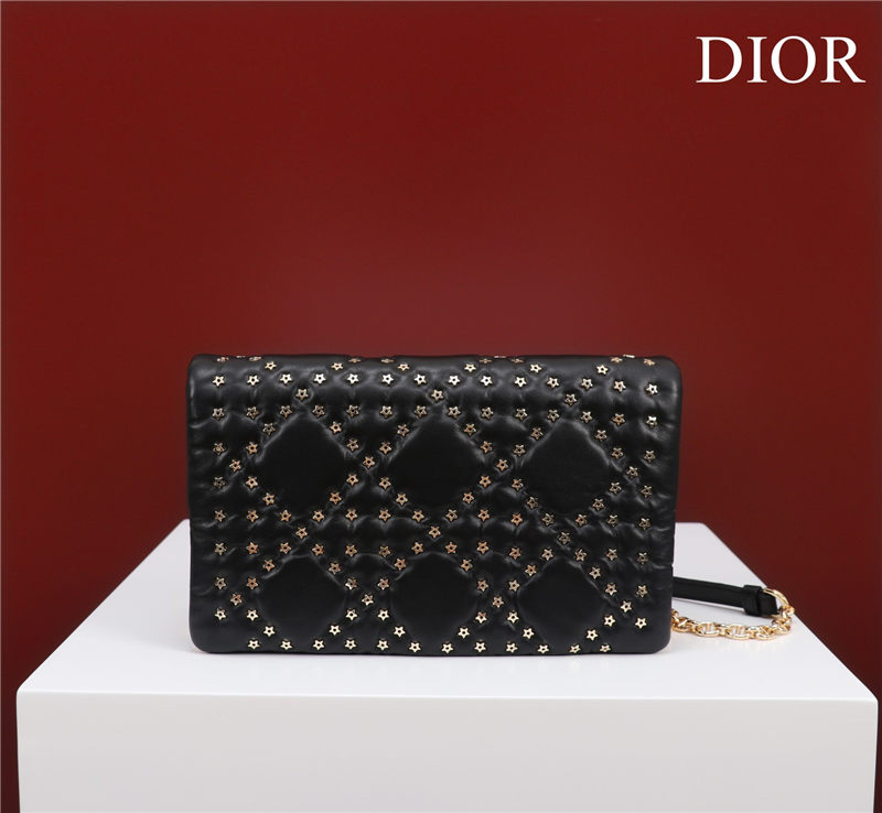 MEDIUM Dior CARO BAG Lucky Star Cannage Lambskin Black High