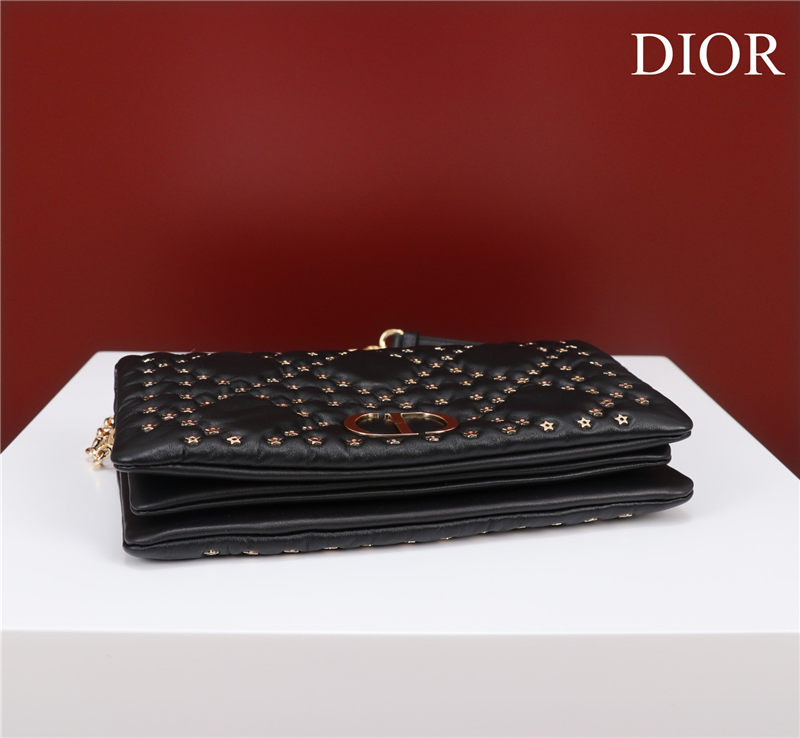 MEDIUM Dior CARO BAG Lucky Star Cannage Lambskin Black High