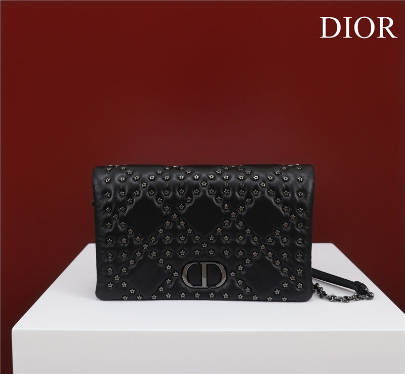 MEDIUM Dior CARO BAG Lucky Star Cannage Lambskin Black High