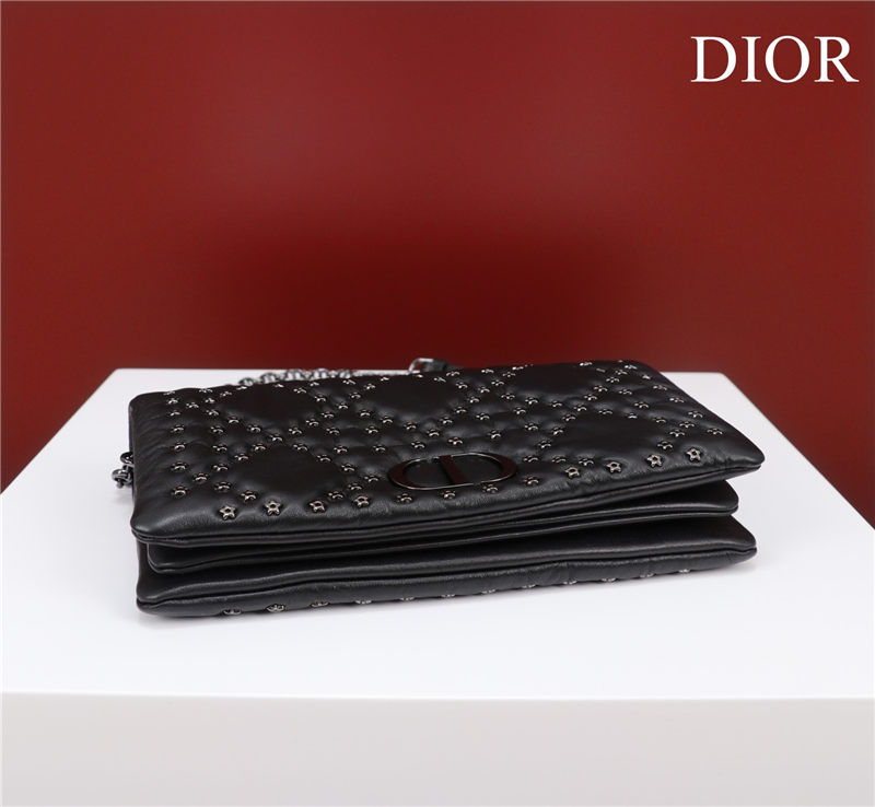 MEDIUM Dior CARO BAG Lucky Star Cannage Lambskin Black High