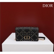 SMALL Dior CARO BAG Lucky Star Cannage Lambskin Black High