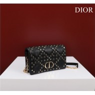 SMALL Dior CARO BAG Lucky Star Cannage Lambskin Black High