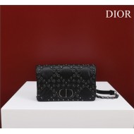 SMALL Dior CARO BAG Lucky Star Cannage Lambskin Black High