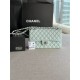 Medium CLASSIC HANDBAG Grained Calfskin Green Blue Silver Metal A