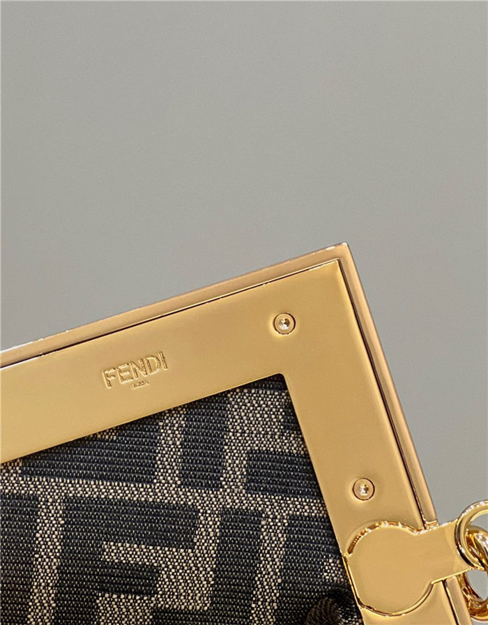 Fendi First Small Leather Bag with exotic details Pink High