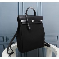 Hermes Herbag Backpack Canvas and Leather High