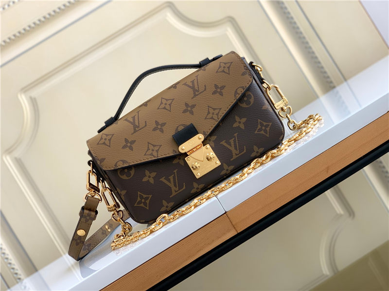 Louis Vuitton POCHETTE MÉTIS EAST WEST Monogram Reverse coated canvas M46279 High