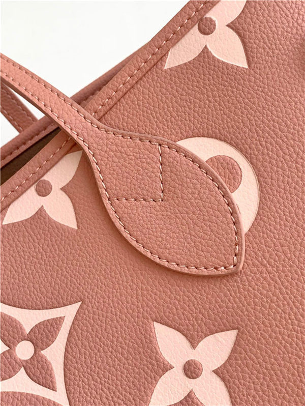 Louis Vuitton NEVERFULL MM Monogram Empreinte Pink M46329 High