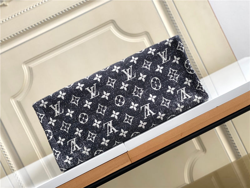 Louis Vuitton ONTHEGO MM Denim textile jacquard M46448 High