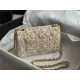 Chanel Mini Classic Flap Bag Tweed Beige High