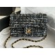 Chanel Mini Classic Flap Bag Tweed Black/Blue High