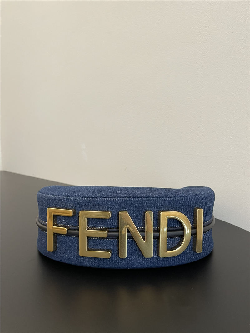 Fendigraphy Small Denim Bag High