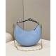 Fendigraphy Small Leather Bag Blue High