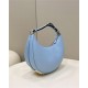 Fendigraphy Small Leather Bag Blue High