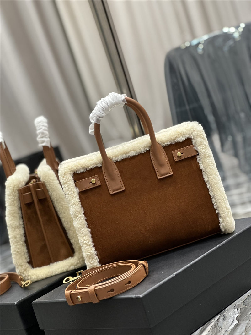 SAC DE JOUR SUPPLE BABY IN SUEDE AND SHEARLING High