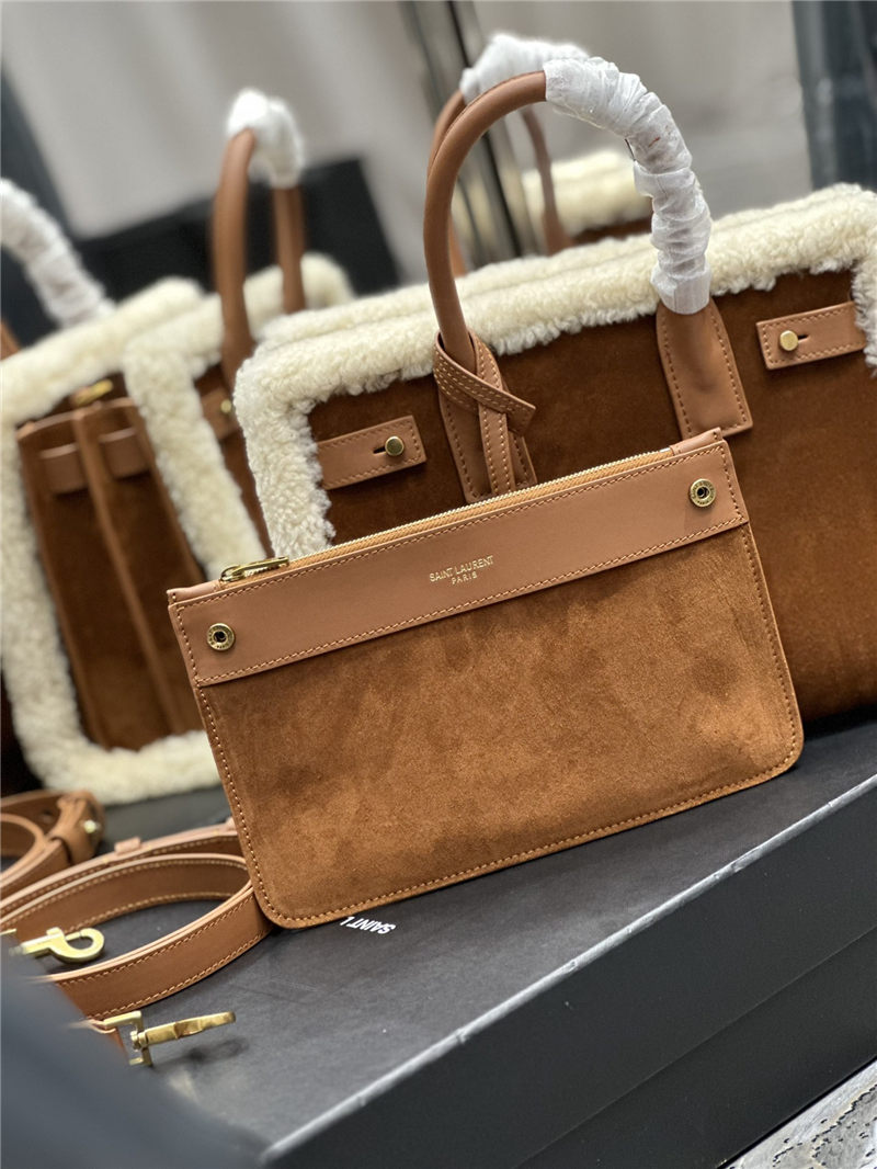 SAC DE JOUR SUPPLE BABY IN SUEDE AND SHEARLING High