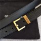 YSL BELT IN GRAINED LEATHER 30MM 2-1031 Gold High