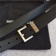 YSL BELT IN GRAINED LEATHER 30MM 2-1031 Silver High