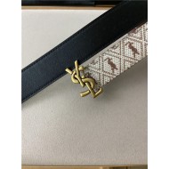 YSL BELT MONOGARM ALL OVER 30MM Gold High