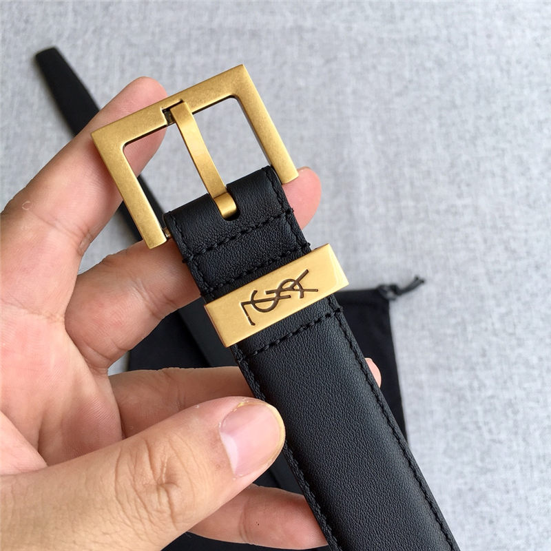 YSL BELT IN SMOOTH LEATHER 30MM 2-1031 Gold High