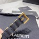 YSL BELT IN SMOOTH LEATHER 20MM 1-0510 Gold Black High