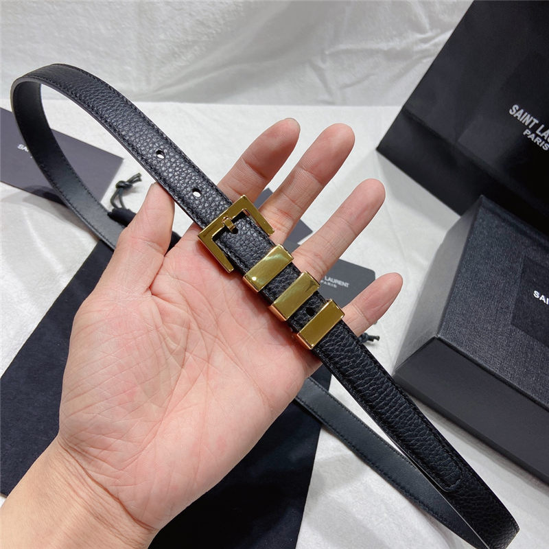 YSL BELT IN GRAINED LEATHER 20MM 1-0510 Gold High