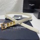 YSL BELT IN SMOOTH LEATHER 20MM 1-0510 Gold White High