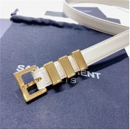 YSL BELT IN SMOOTH LEATHER 20MM 1-0510 Gold White High