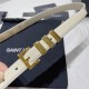 YSL BELT IN SMOOTH LEATHER 20MM 1-0510 Gold White High