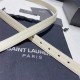 YSL BELT IN SMOOTH LEATHER 20MM 1-0510 Silver White High