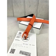 Chanel BELT Calfskin 30MM 2-1102 Orange 2022 High