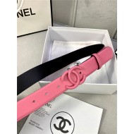 Chanel BELT Calfskin 30MM 2-1102 Rose Pink 2022 High