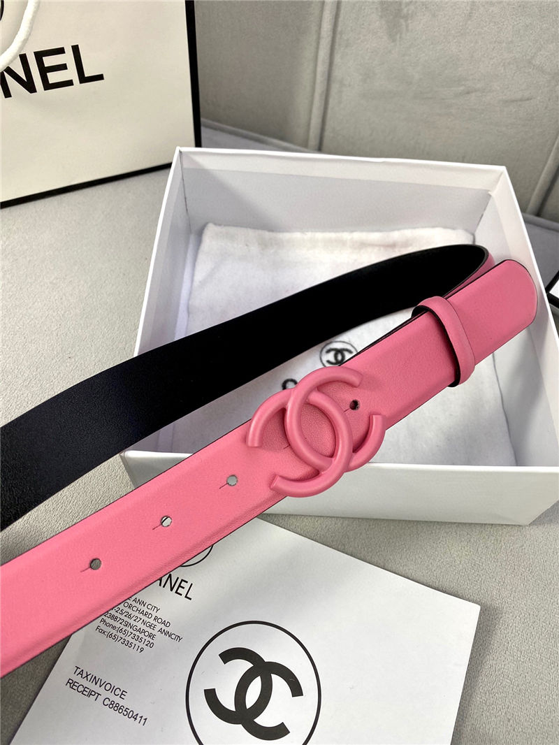 Chanel BELT Calfskin 30MM 2-1102 Rose Pink 2022 High